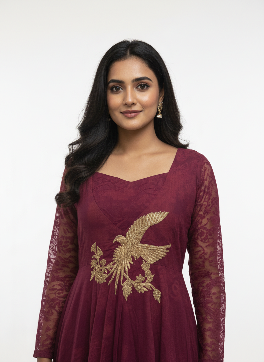 Crimson Maharani Gown