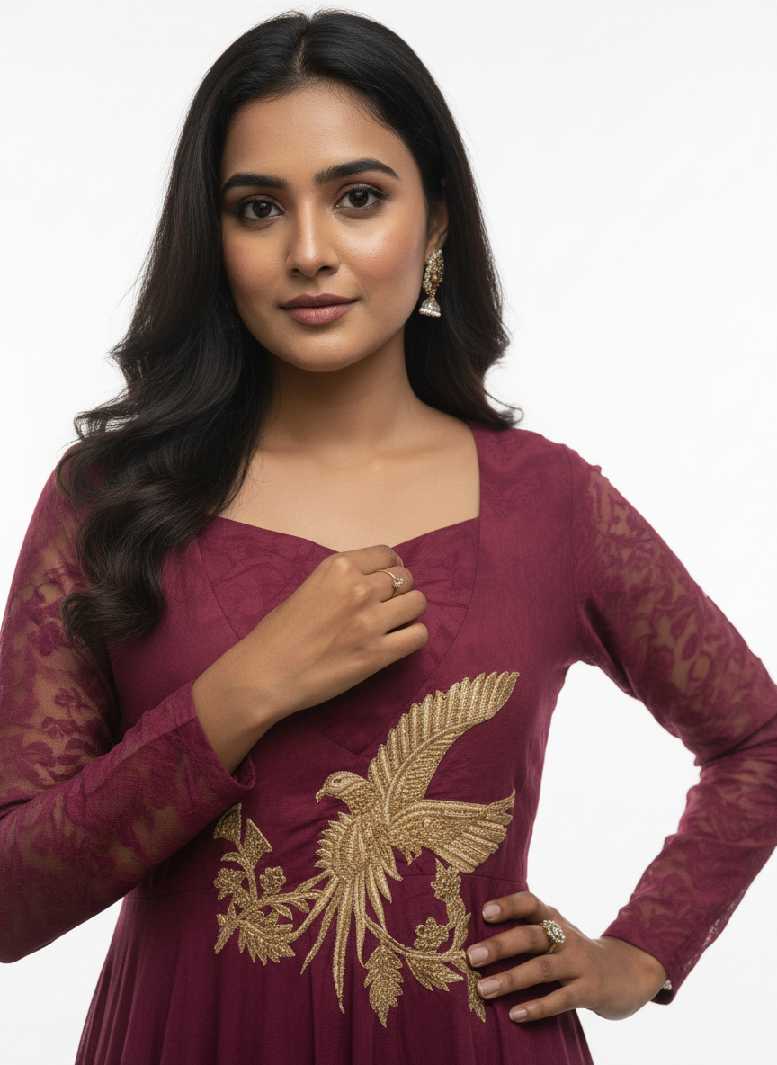 Crimson Maharani Gown